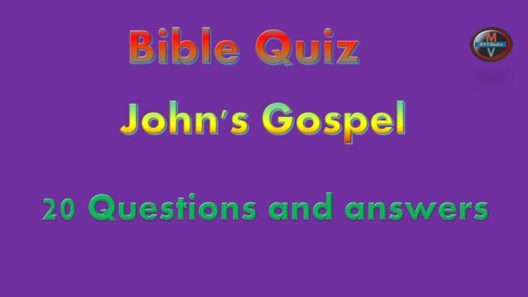 Bible Quiz From John Chapter 1 To 21 - Eternal Bible