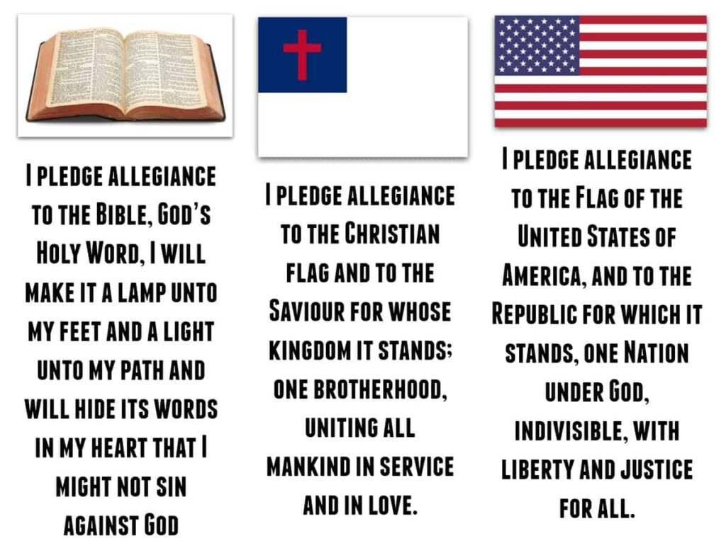 Gd Pledge Pledge To The Bible And Christian Flag - Eternal Bible
